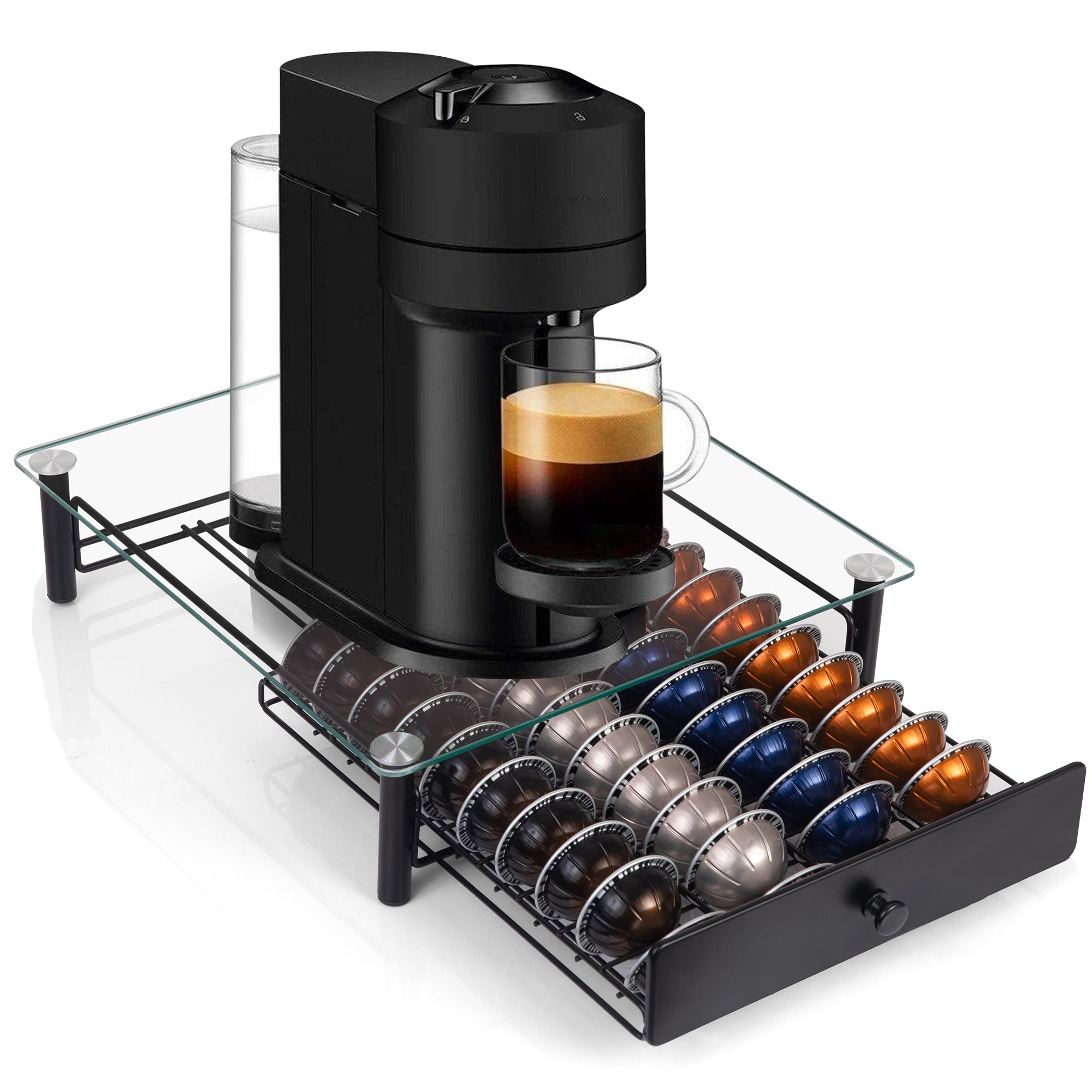 Vertuo Pod Drawer - Tempered Glass