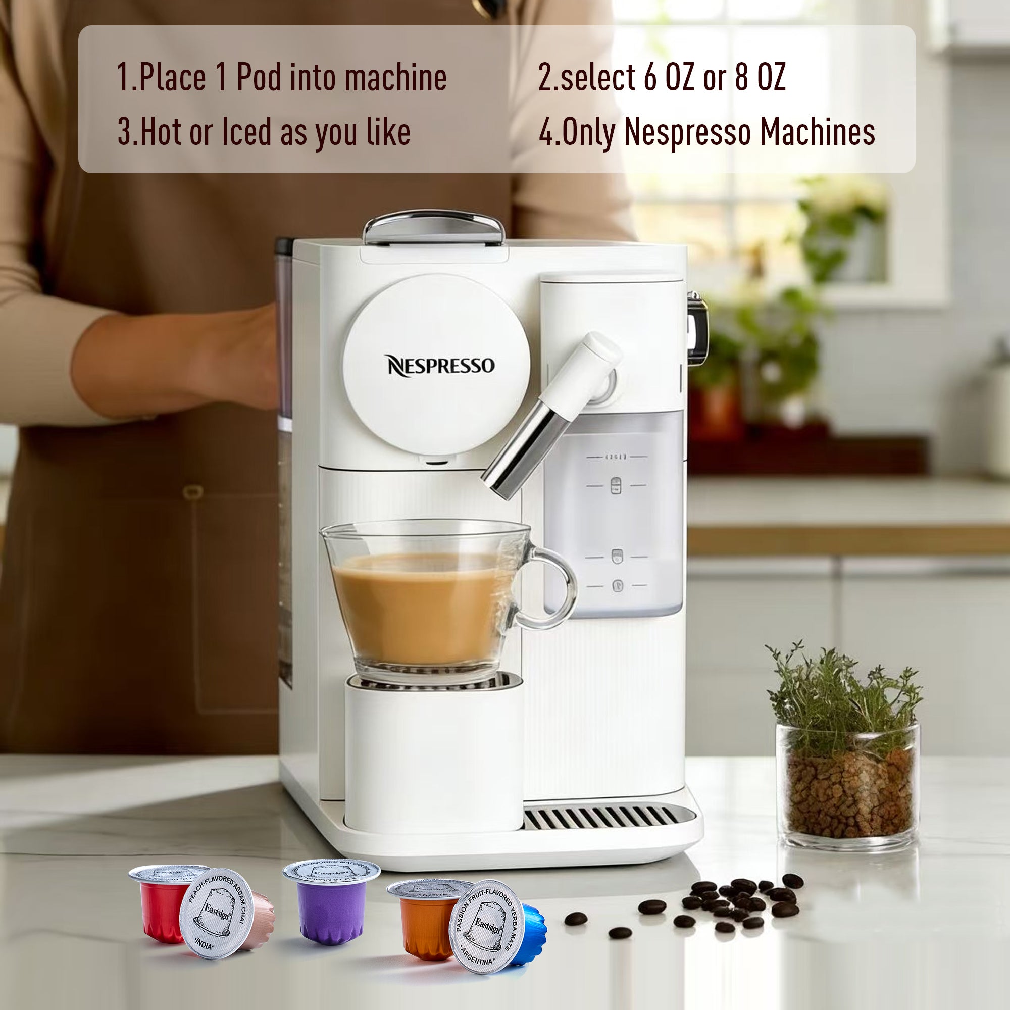 Tea Variety Pack for Nespresso Original, 8 Flavors