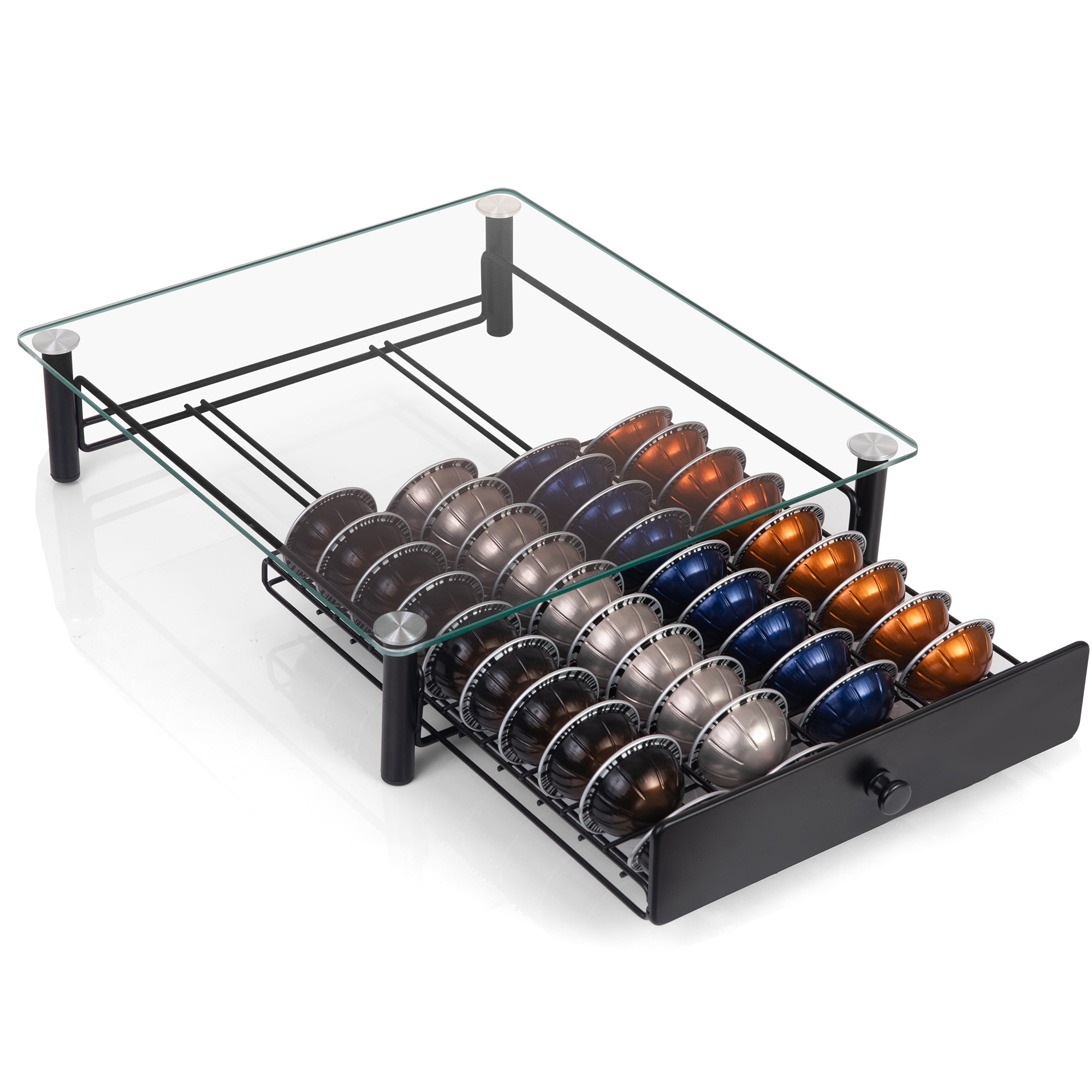 Vertuo Pod Drawer - Tempered Glass