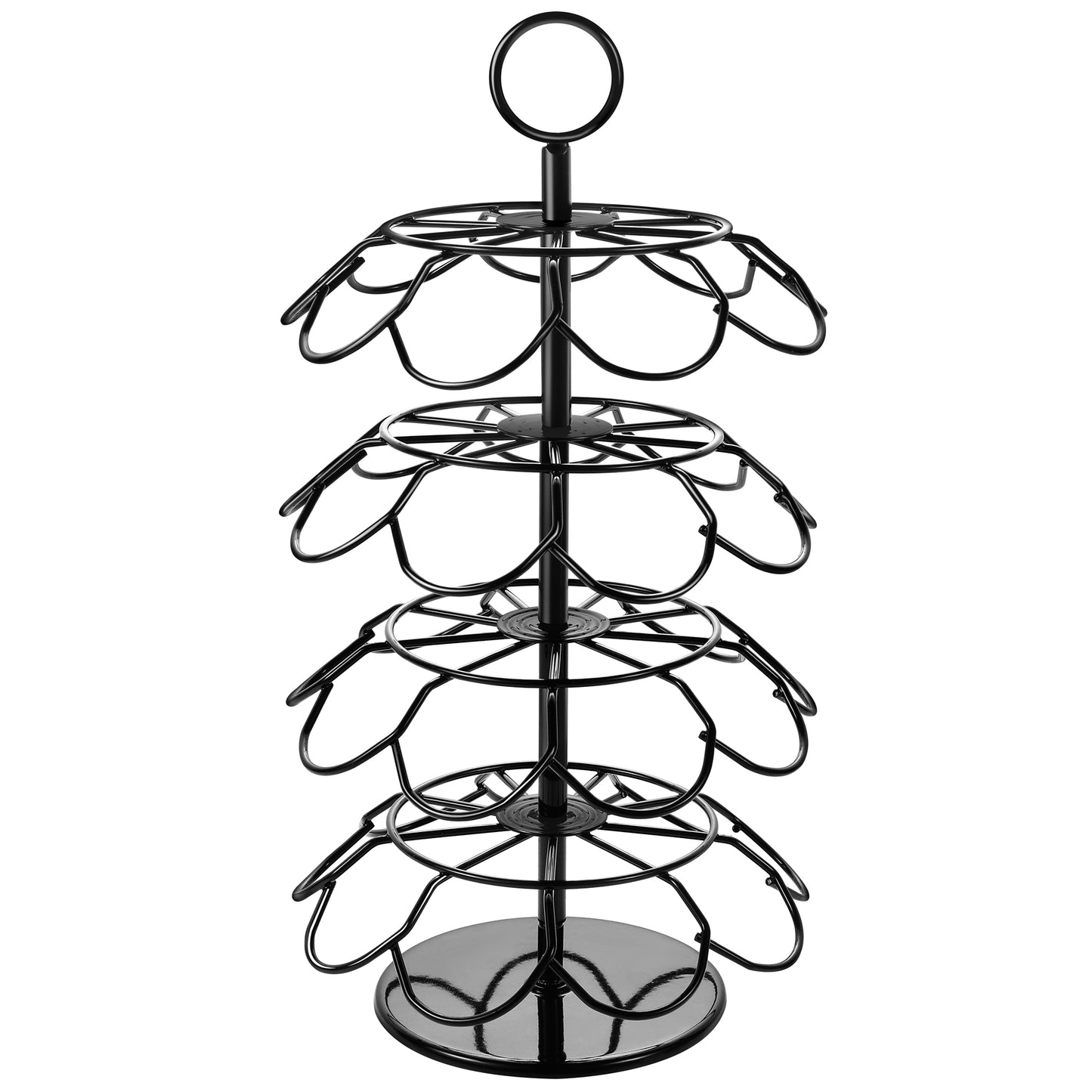 4-Tier K-Cup Holder Compatible with 36 K-Cups, Coffee Pod Carousel, Coffee Pod Storage Stand Detachable Organizer for Countertop, Spins 360-Degrees