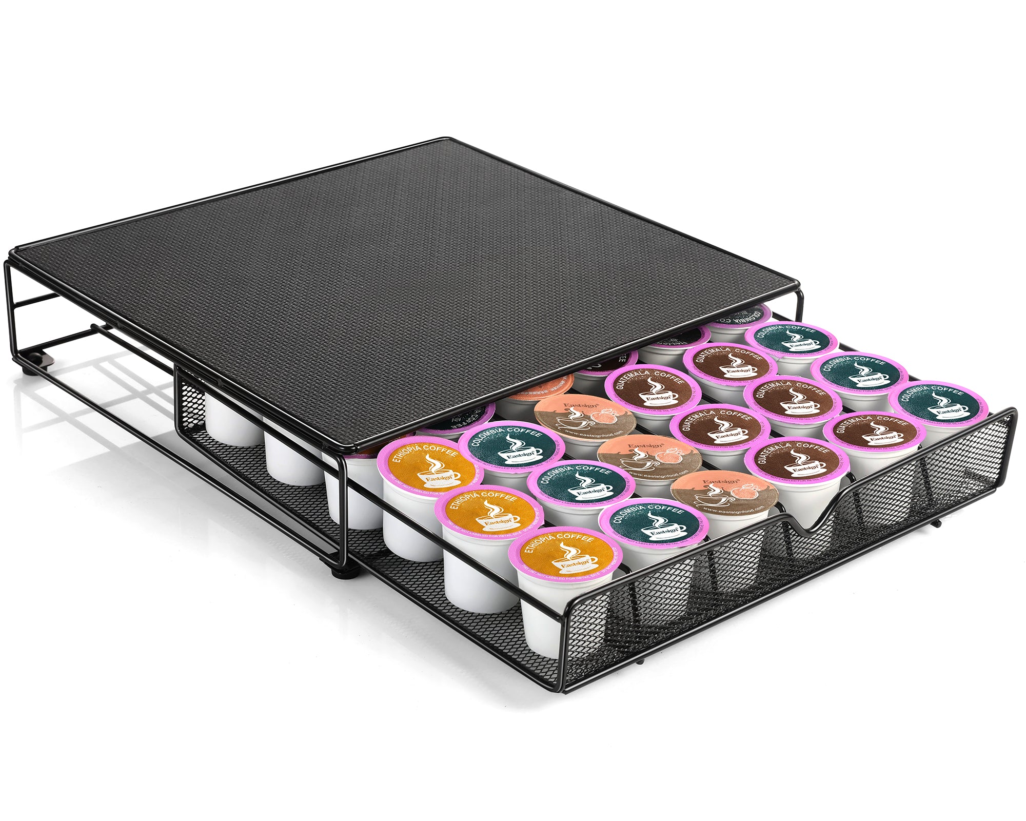 K-Cup Pod Drawer with Metal Surface