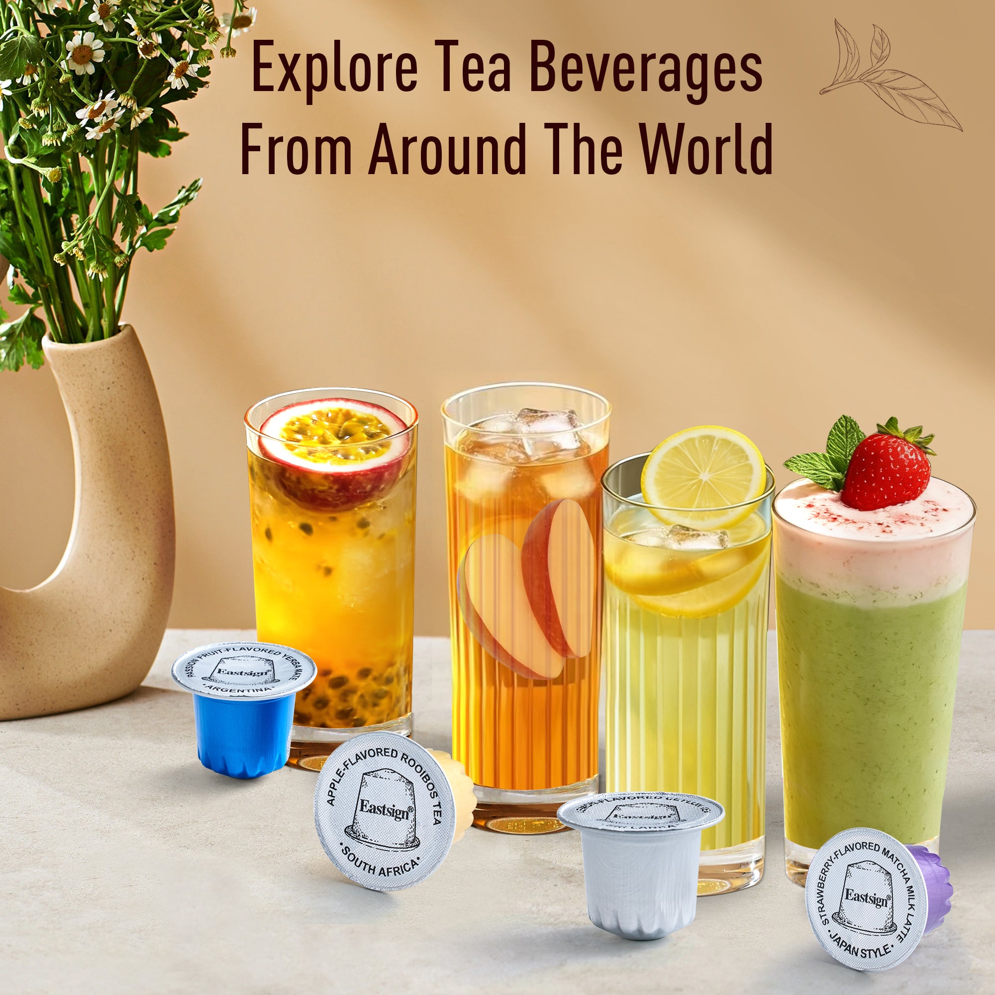 Tea Variety Pack for Nespresso Original, 8 Flavors
