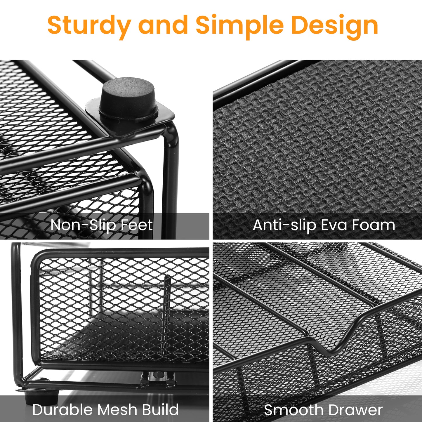 Coffee Pod Holder Compatible with K-Cups, Coffee Pod Stands, Coffee Pod Drawer,Storage Organizer for 36 K-cup for Counter, Suitable for Home, Office