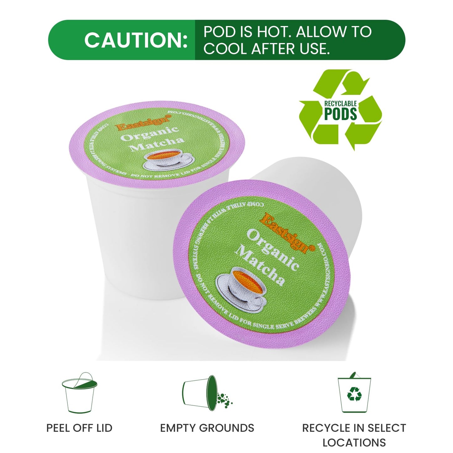 Eastsign Matcha Green Tea K Cups for Keurig, Matcha Tea of 24-Count Pack, Matcha Latte, Matcha Keurig Pod for Keurig, Matcha Tea K Cups, Gifts for Festival